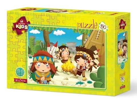 Art Çocuk Puzzle Kızılderili Minikler 50 Parça