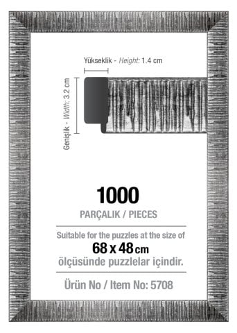 Art Puzzle Çerçevesi 1000'lik Gümüş Çerçeve (30 mm)