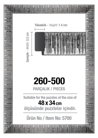 Art Puzzle Çerçevesi 260/500'lük Gümüş Çerçeve (30 mm)