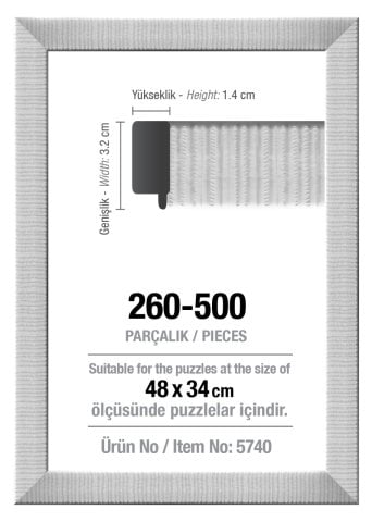 Art Puzzle Çerçevesi 260/500'lük Beyaz Çerçeve (30 mm)