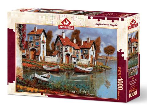 Art Puzzle Cerchıo Evleri, İtalya 1000 Parça Puzzle