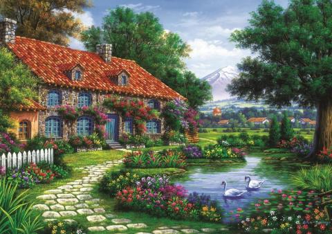 Art Puzzle Kuğulu Bahçe 1500 Parça Puzzle