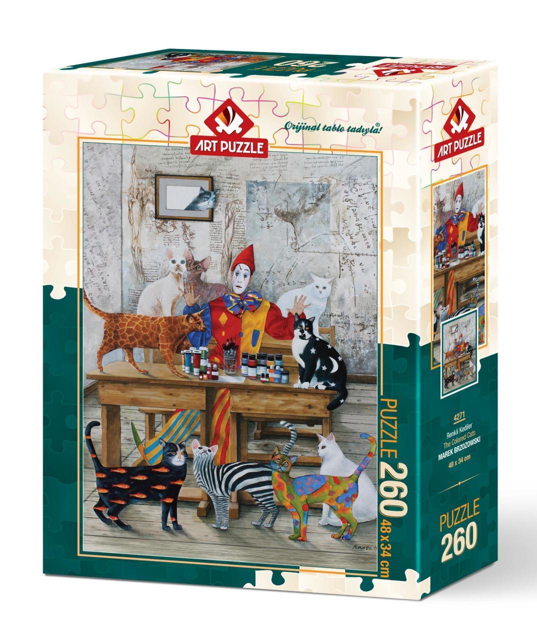 Art Puzzle Renkli Kediler 260 Parça Puzzle