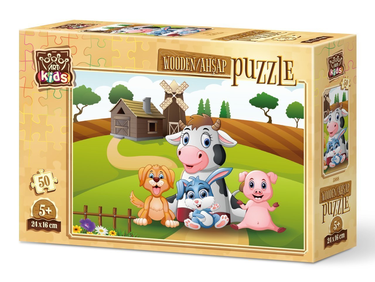 Art Kids Çiftlik Pozu 50 Parça Ahşap Puzzle