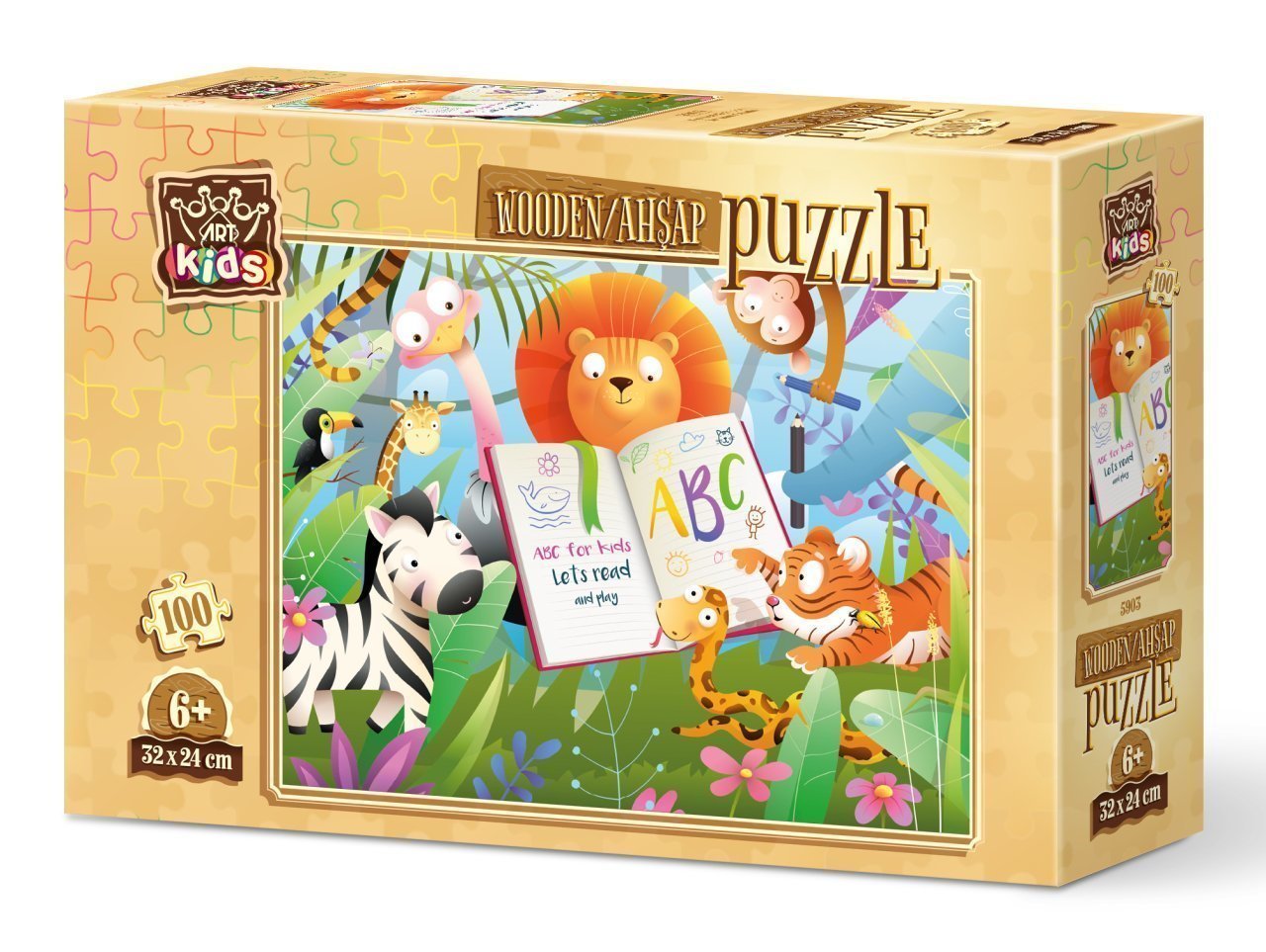 Art Kids Orman Okulu 100 Parça Ahşap Puzzle