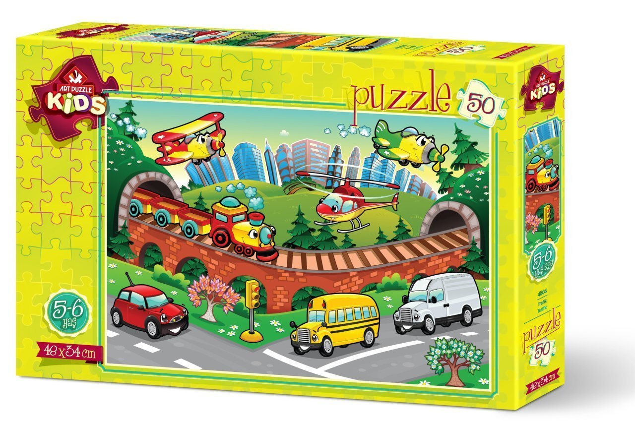 Art Çocuk Puzzle Trafik 50 Parça