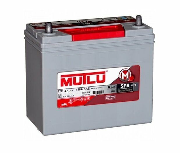 12 Volt 45 Ah Mutlu 360EN Dar-İnce-Düz