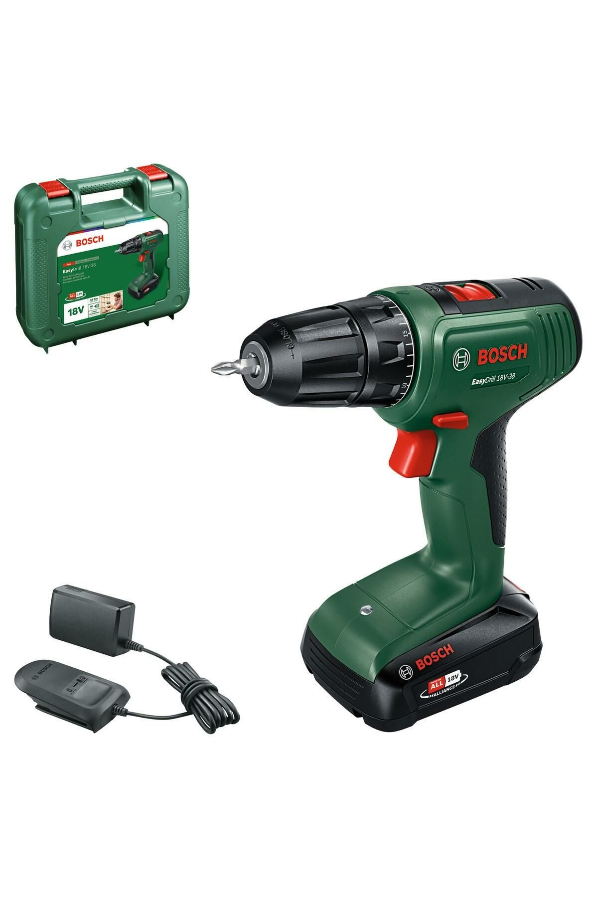 Bosch EasyDrill 18V-38 (Tek Akü, 2,0 Ah)