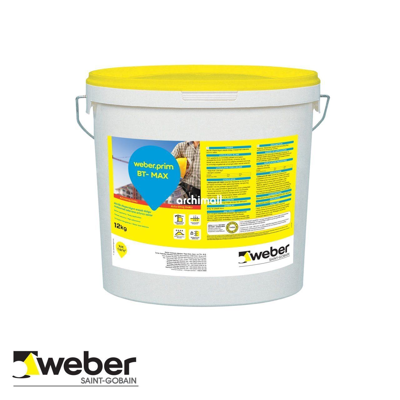 Weber Prim BT-Max Brüt Beton Astarı Max 12 kg