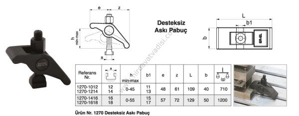 Nr.1270 Desteksiz Askı Pabuç