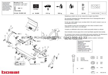 MERCEDES-BENZ E SERİSİ W124 1985-1995 MODEL YILLARI ARASI ORİS ÇEKİ DEMİRİ