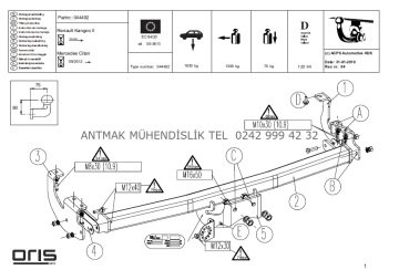 RENAULT KANGOO II 2008 MODEL ÜSTÜ ORİS FLANŞLI ÇEKİ DEMİRİ