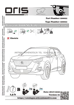 PEUGEOT 2008 2019 MODEL YILI ÜZERİ ORİS ÇEKİ DEMİRİ