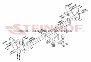 ISUZU DMAX I 2007-2012 MODEL YILLARI ARASI FLANŞLI ÇEKİ DEMİRİ