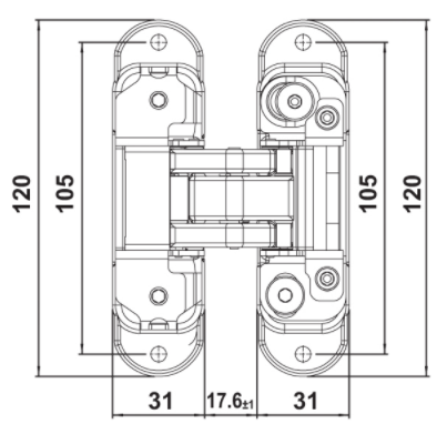 Gizli Menteşe Mat Nikel CDH 60