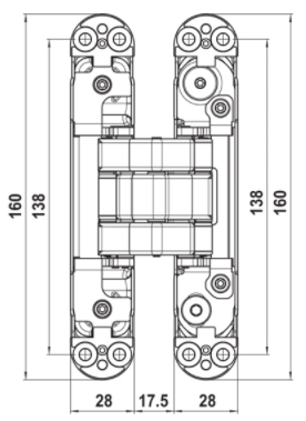 Gizli Menteşe Parlak Krom CDH 80K