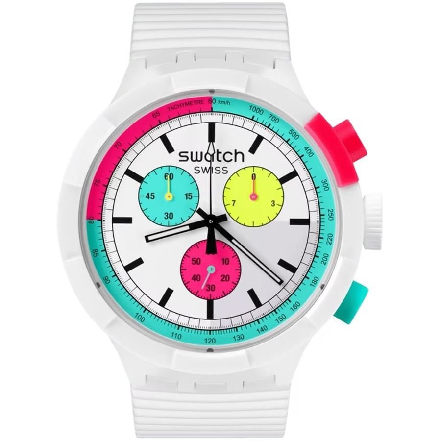 Swatch THE PURITY OF NEON SB06W100 Kol Saati