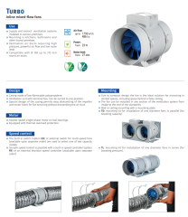 Blauberg Turbo-E 100 (187-145m³/h) Plastik Karma Akışlı Kanal Fanı