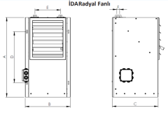 İmas İDA 50S 52000kcal/h Radyal Sıcak Hava Apareyi - Sulu Sistem