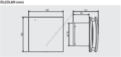 S&P Decor-200 CR Design Banyo Aspiratörü [163m³/h]