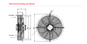 BVN Bahçıvan Sfx-4t 500s Güçlendirilmiş Aksiyel Soğutma Fanı/Trifaze/Emici [9250-7340m³/h]