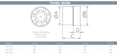 Kayıtes Yuf  Banyo Fanı 125 (190m³)