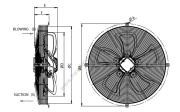 BVN Bahçıvan Sfx-4t 350b Güçlendirilmiş Aksiyel Soğutma Fan/Trifaze/Üfleyici [3300m³/h]