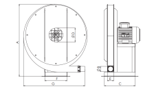 BVN Bahçıvan Yb-3 m Yüksek Basınçlı Radyal Fan Fan [450m³/h]