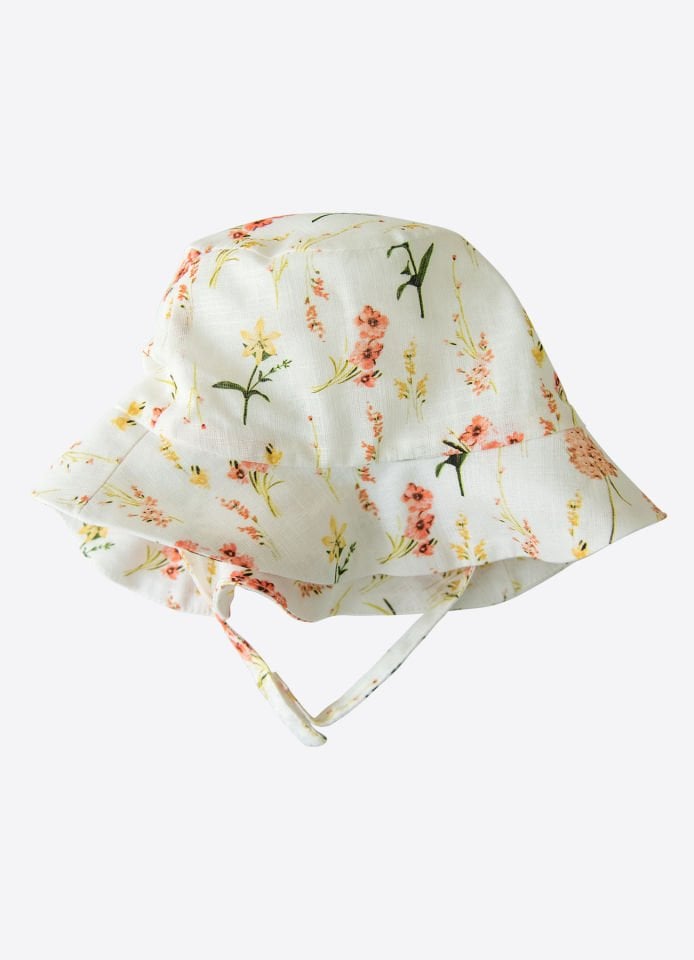 Organik Flora Şapkalı Elbise