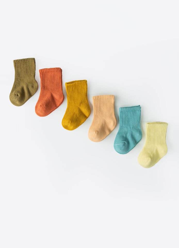 Organik Bebek 6'lı Çorap Set