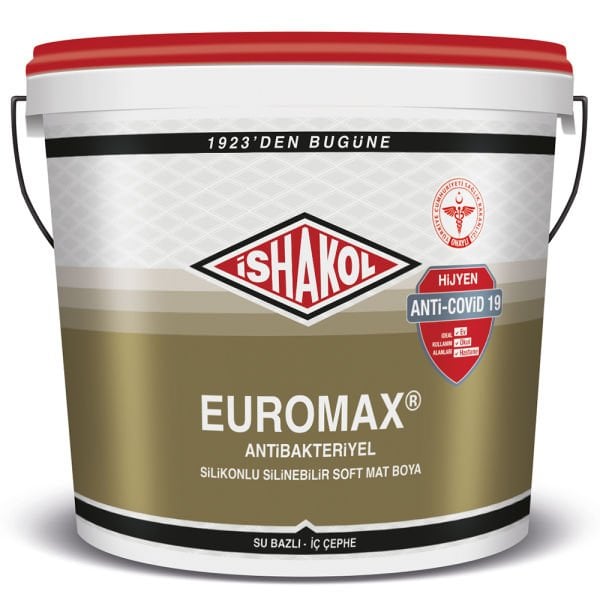 İshakol Euromax Antibakteriyel Silikonlu Silinebilir Soft Mat Boya