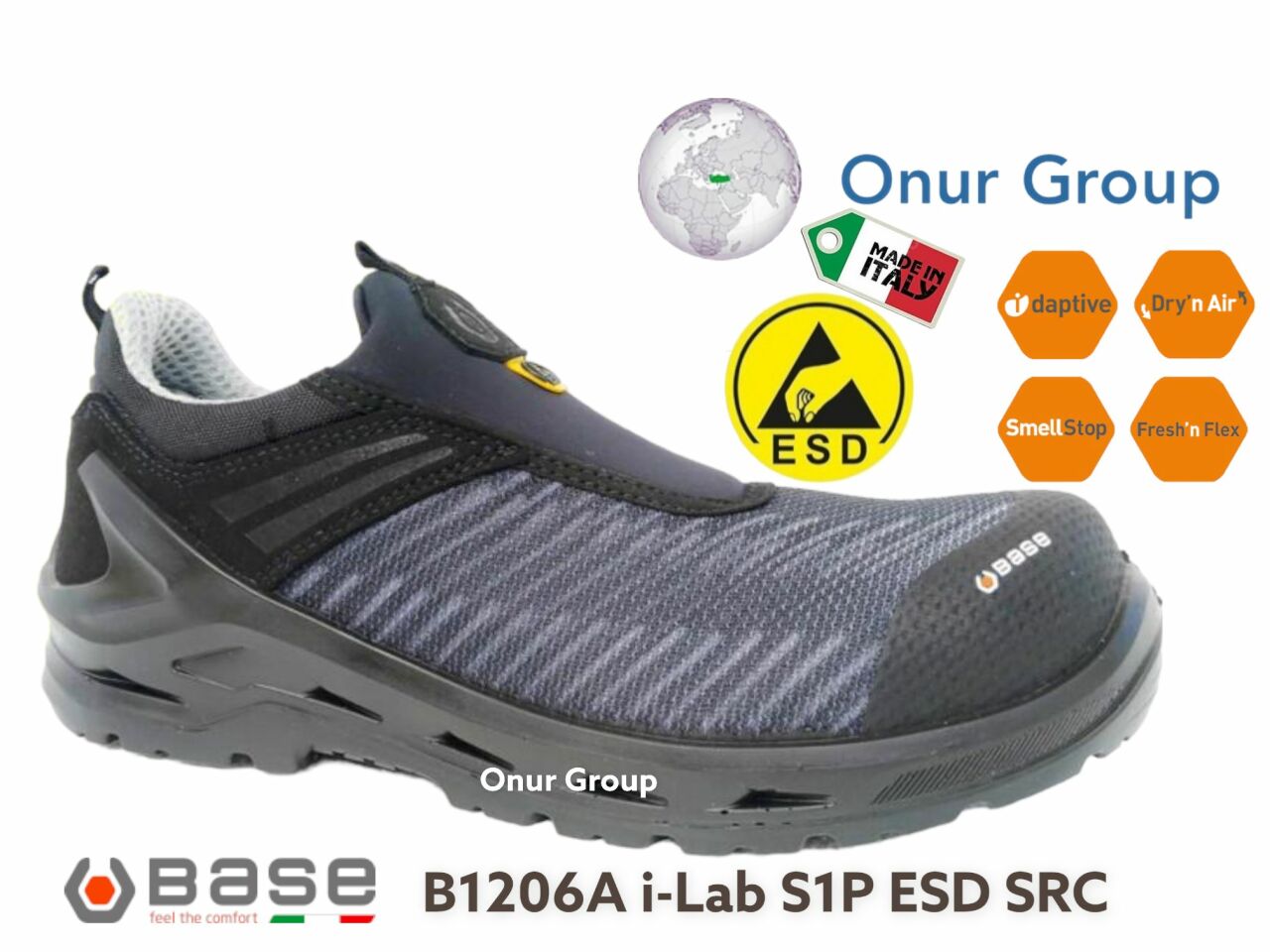 Base B1206A i-Lab S1P ESD SRC İtalyan İş Güvenliği Ayakkabısı