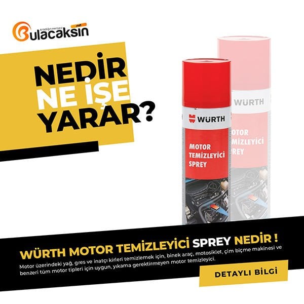 Nedir Ne İşe Yarar ? Würth Motor Temizleyici Sprey