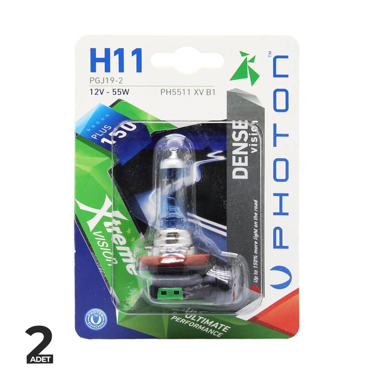 Photon Xtreme Vision Dense 12V H11 %150 Fazla Işık