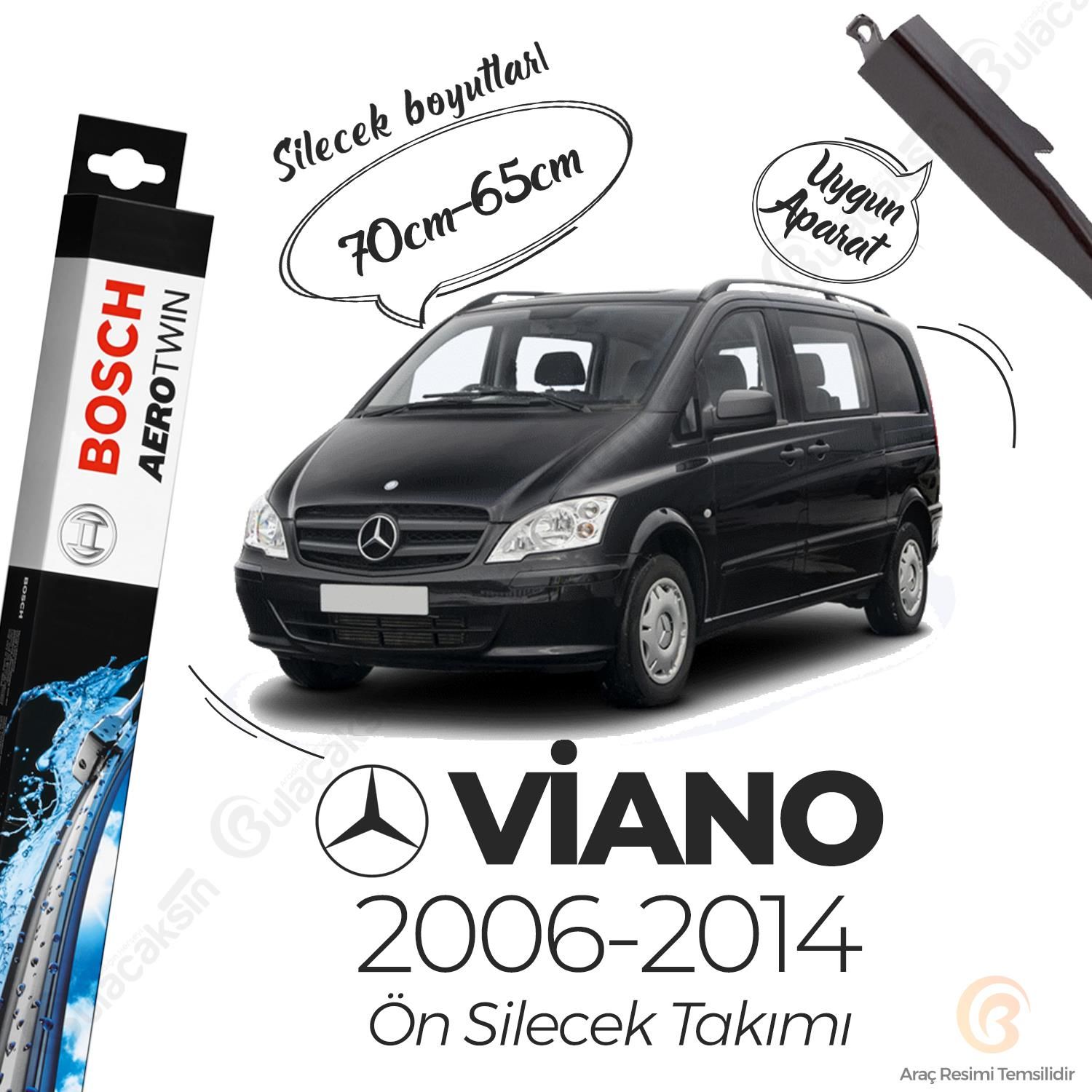 Bosch Aerotwin Muz Silecek Takımı Mercedes Viano 2006-2014 ile uyumlu