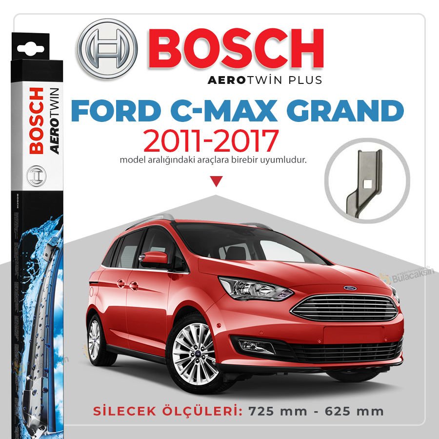 Bosch Aerotwin Muz Silecek Takımı Ford Grand C-Max 2011-2017 ile uyumlu