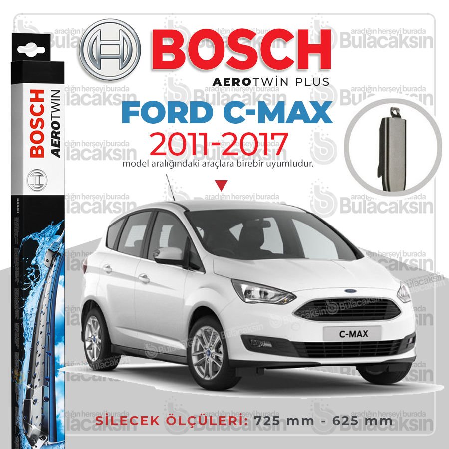 Bosch Aerotwin Muz Silecek Takımı Ford C-Max 2011-2017 ile uyumlu