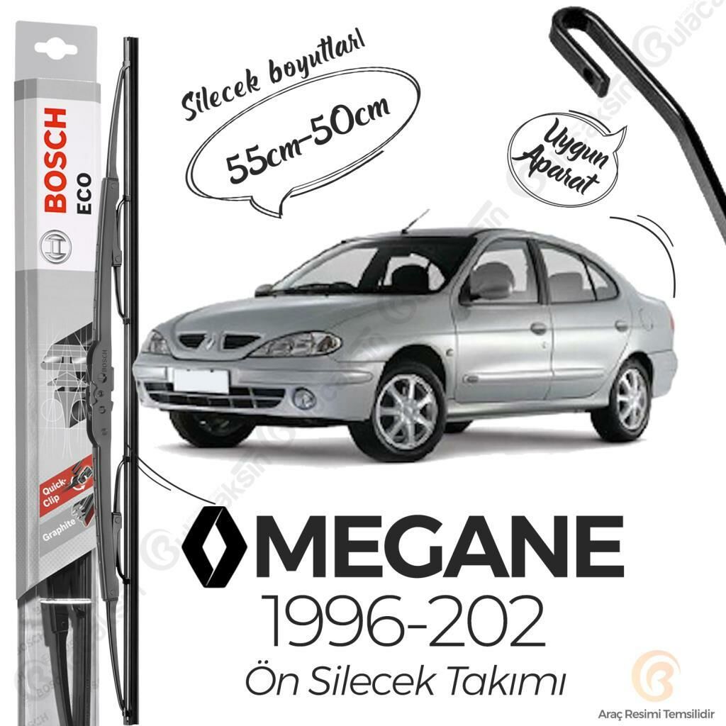 Bosch Eco Ön Silecek Takımı Renault Megane 1 1996-2002 ile uyumlu