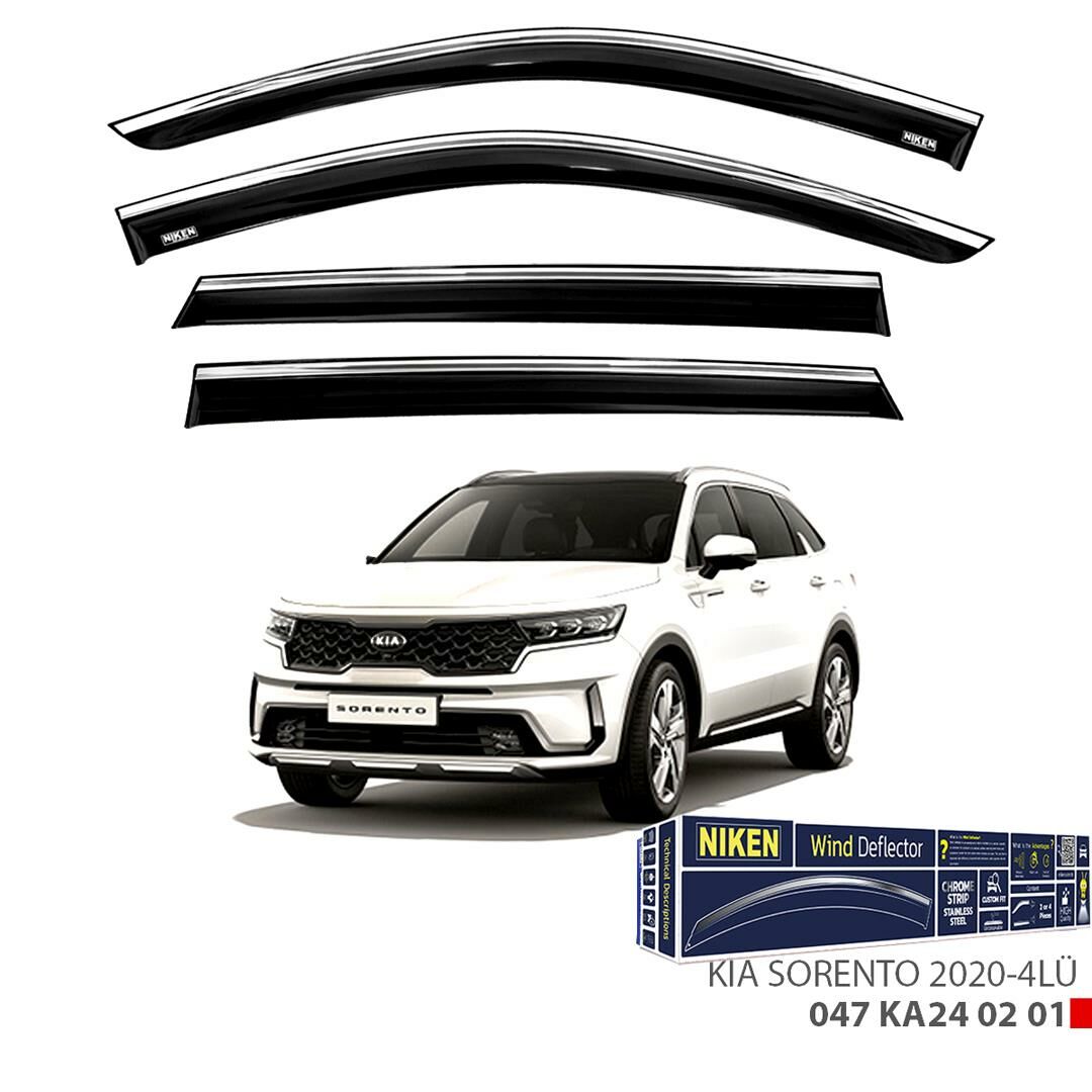 Niken Kromlu Cam Rüzgarlığı Kia Sorento 2020 ve Sonrası ile uyumlu