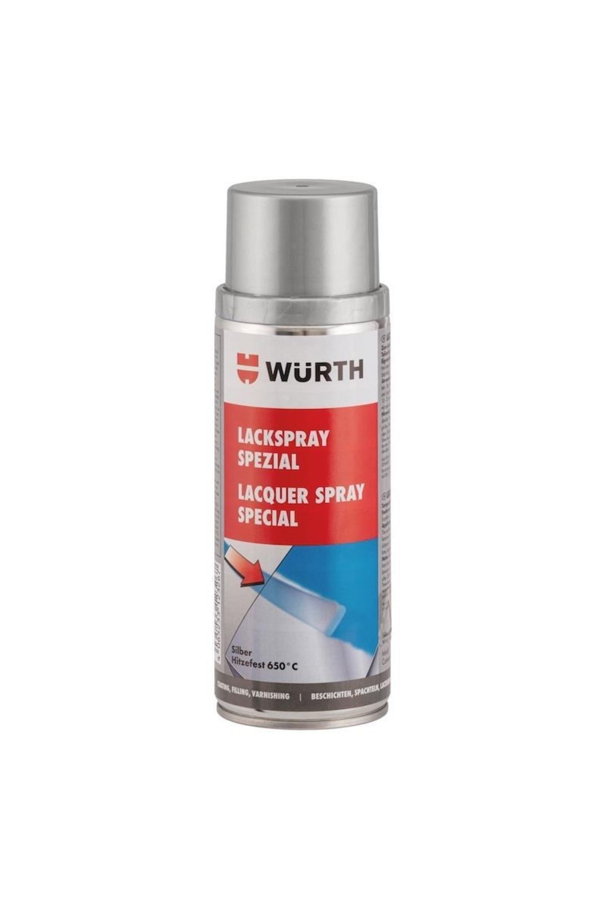 Würth 650c Isıya Dayanıklı Sprey Boya Gümüş 400ml