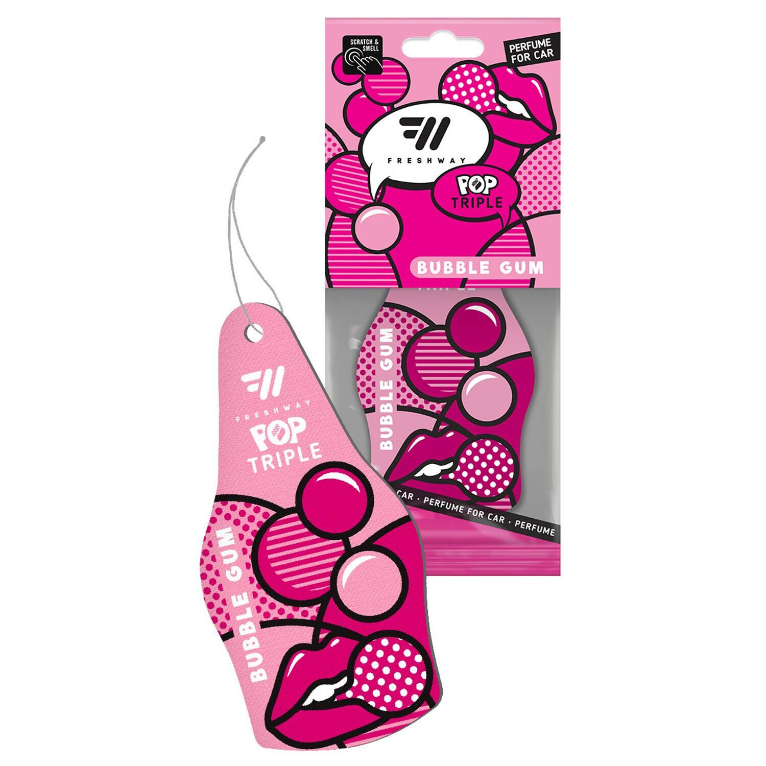 Fresh Way Pop Dry Triple Kağıt Asma Koku Bubble Gum
