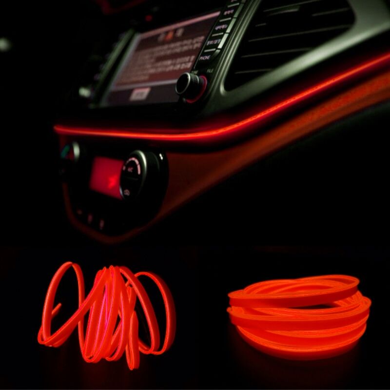 Araç İçi Torpido Ledi - İp Led - Neon Led - Şerit Led / KIRMIZI