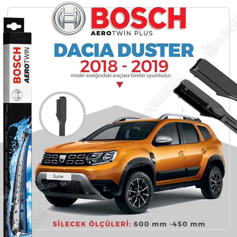 Bosch Aerotwin Muz Silecek Takımı Dacia Duster 2017-2019 ile uyumlu