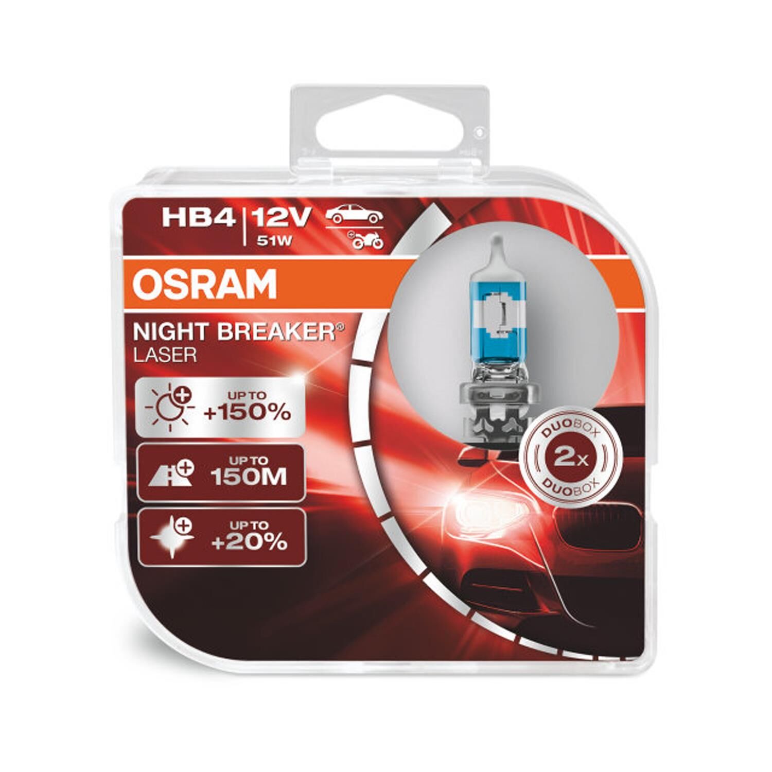 Osram Night Breaker Laser HB4 Ampul 9006NL - %150 Daha Fazla Işık