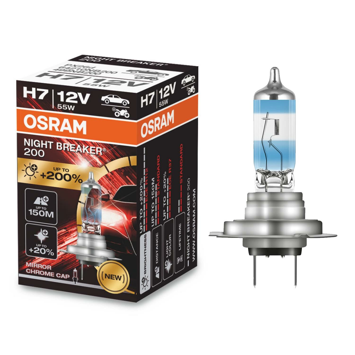 Osram Night Breaker 200 H7 Ampul 64210NB200 - %200 Fazla Işık