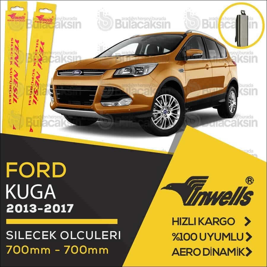 İnwells Muz Silecek Takımı Ford Kuga 2013-2017 ile uyumlu