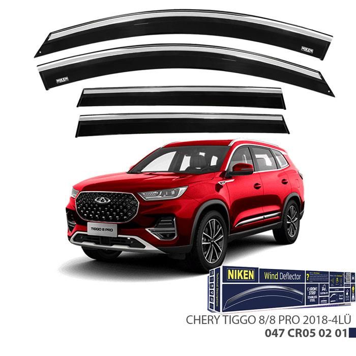 Niken Kromlu Cam Rüzgarlığı Chery Tiggo 8 Pro 2018-2023 ile uyumlu