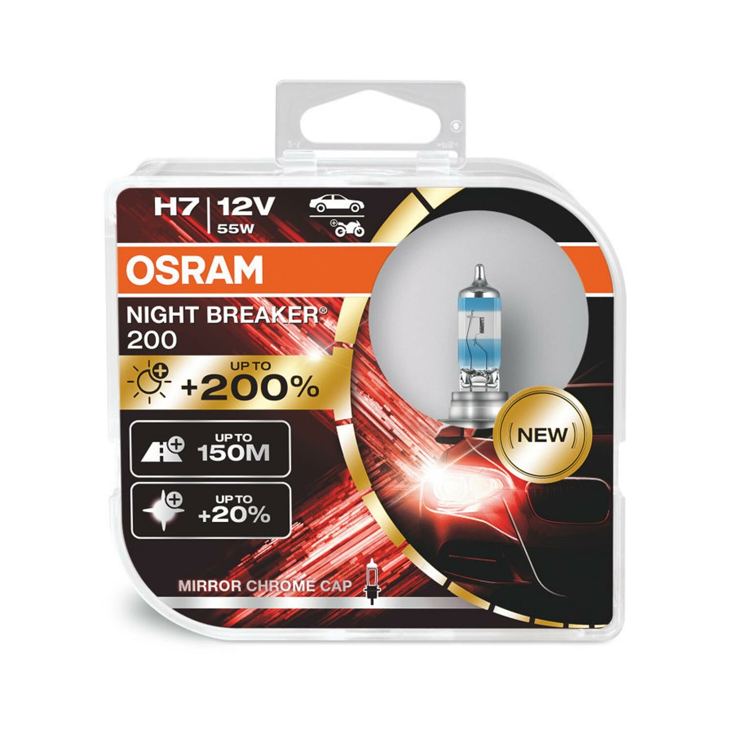 Osram Night Breaker 200 H7 Ampül 2 Adet - %200 Fazla Işık