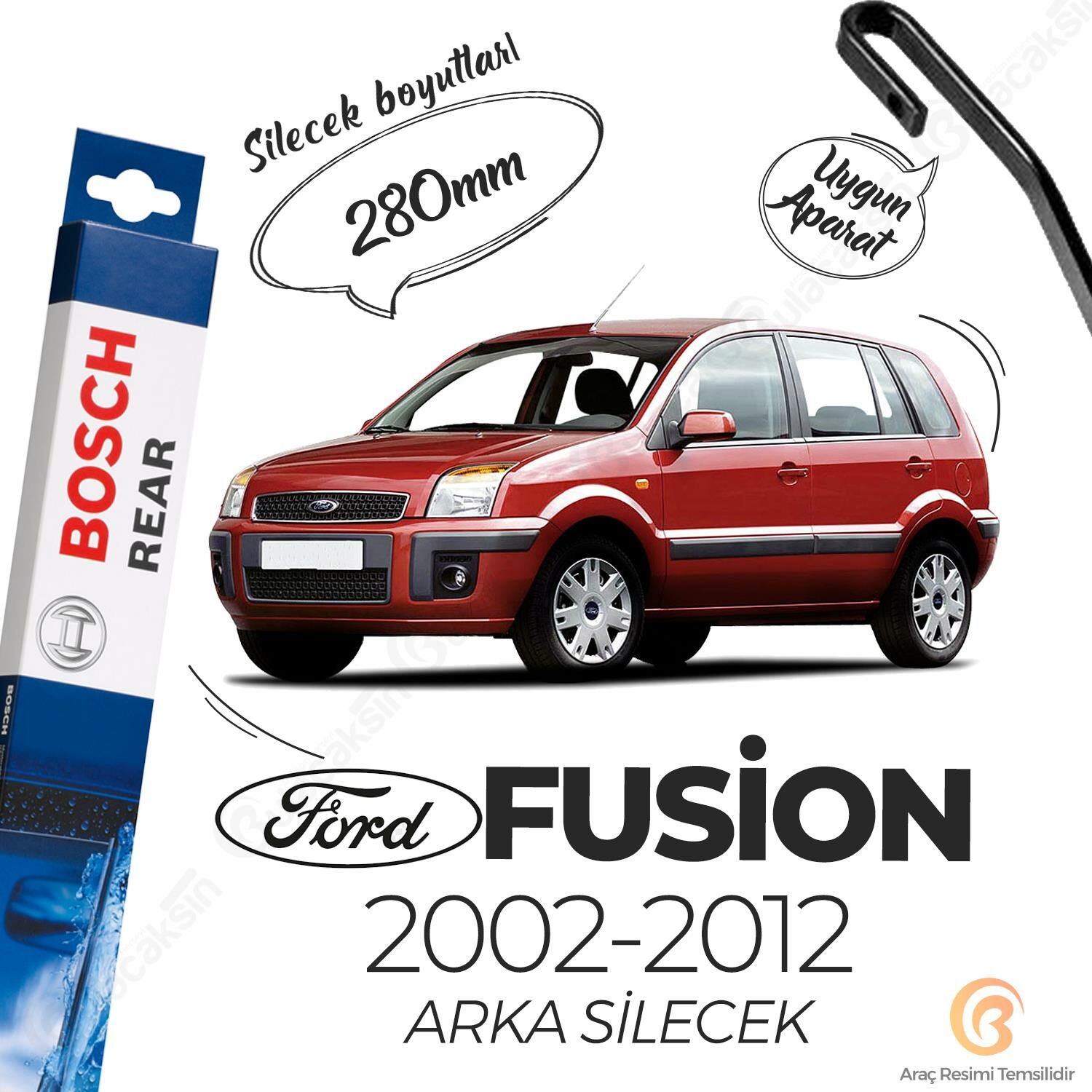 Bosch Rear Arka Silecek Ford Fusion 2002-2012 ile uyumlu