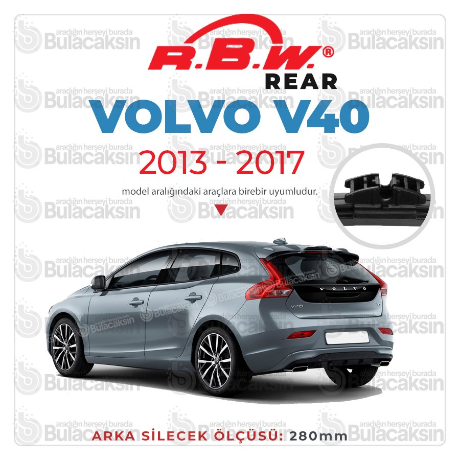 RBW Volvo V40 2013 - 2017 Arka Silecek